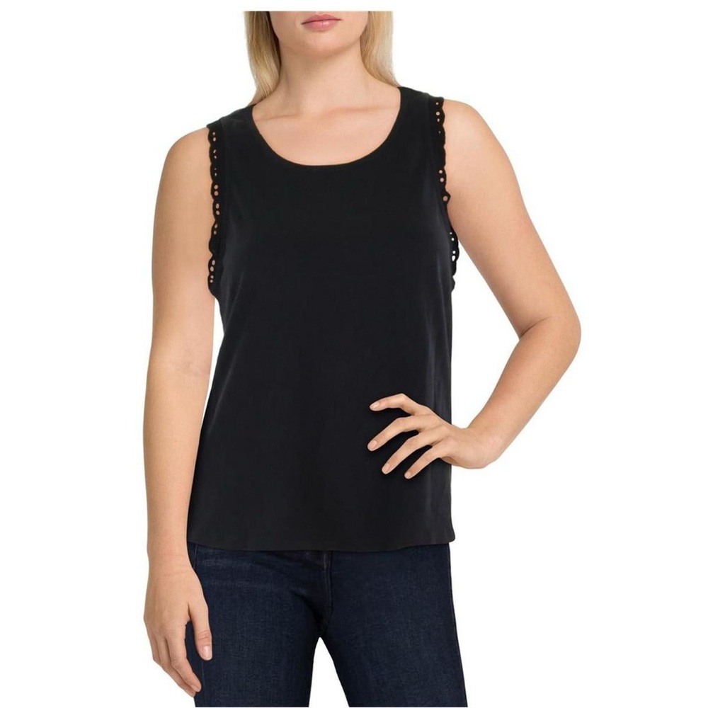 Lucky Brand Lace Trim Tank Top black size XXL NWT